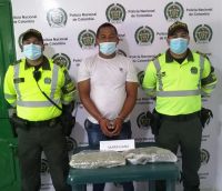 Policía captura un ciudadano que transportaba más de 1.000 gramos de marihuana en un Bus Intermunicipal