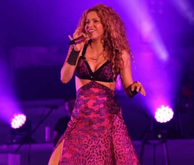 Shakira durante su presentación en el Metropilitano