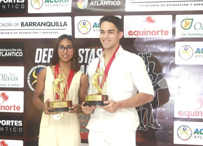 Cristian Ortega y Marleth Ospino, Deportistas del año de Acord Atlántico