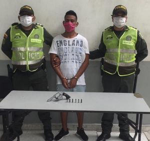 Policía capturó a hombre con arma de fuego en el centro de Barranquilla