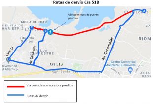 Cierres de vías para el Sábado 10 y Domingo 11 de Julio