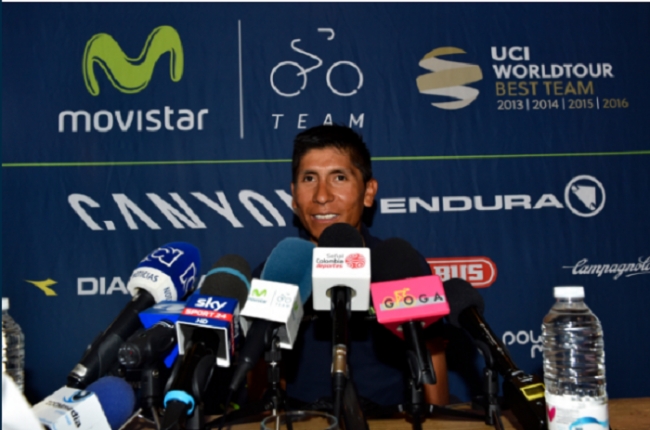 Nairo Quintana, de rosa a la primera CRI del Giro