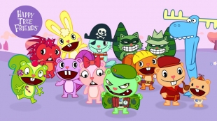 Todos los martes en Comedy Central nuevos episodios de Happy tree friends y el estreno de Cyanide and happiness