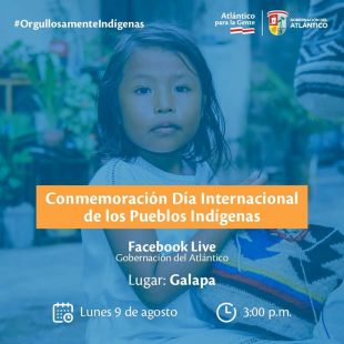 Gobernación del Atlántico conmemora el Día Internacional de los Pueblos Indígenas con una agenda académica, gastronómica y cultural