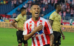 James Sánchez, celebrando el gol del Junior