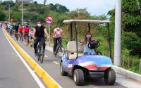 Gobernadora entrega la primera ciclorruta departamental y presenta convenio para mantenimiento de la red vial.