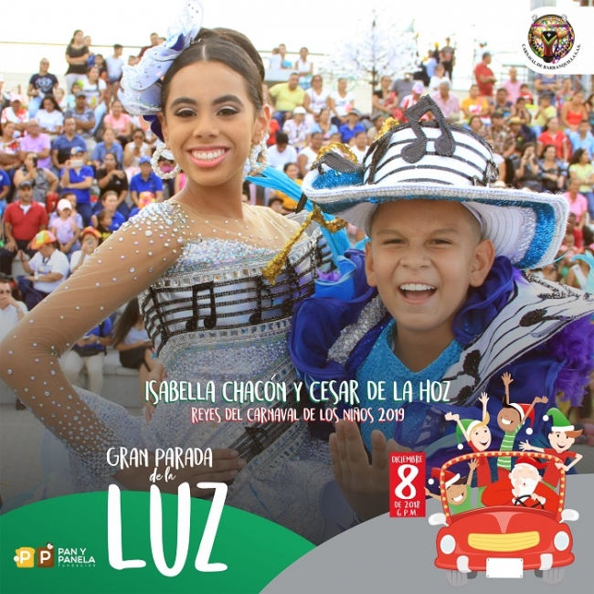 Reyes del Carnaval de Barranquilla presiden ‘La Gran Parada de la Luz’