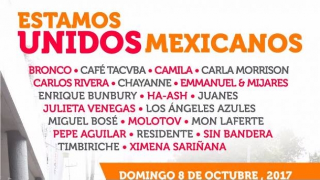 MTV y VH1 se unen para transmitir el concierto benéfico por México