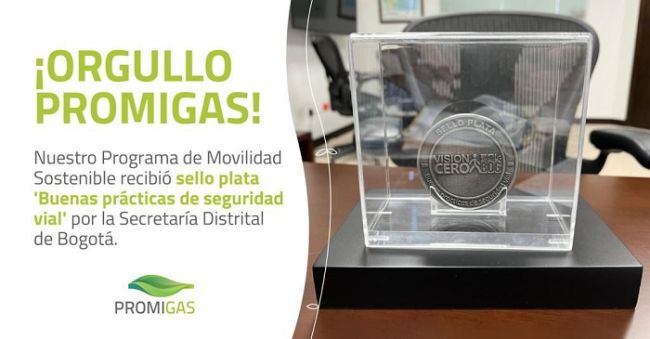 Bogotá premia movilidad sostenible de Promigas