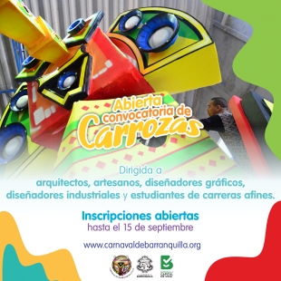 Abierta convocatoria para taller y diseño de carrozas del Carnaval 2019