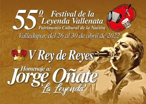 Programación del 55 Festival de la Leyenda Vallenata, V Rey de Reyes en homenaje a Jorge Oñate ‘La Leyenda’