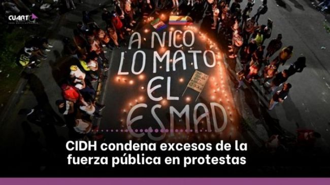 CIDH condena excesos de la fuerza pública en protestas