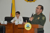 Comandante de Policía Metropolitana José Luís Palomino socializa el Código de policía y rinde un informe de la aplicación del mismo en el Distrito.