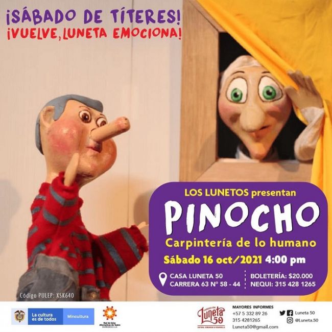 ¡Títeres para toda la familia! Luneta 50 presenta “Pinocho: Carpintería de lo humano”