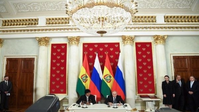 Putin y Morales firman convenios de cooperación entre sus países