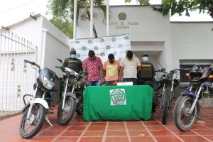 Policía del Atlántico desmantela grupo delincuencial dedicado al hurto de motos