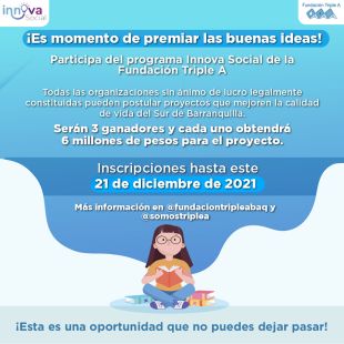 Fundación Triple A pone en marcha Innova Social, un programa para hacer proyectos realidad