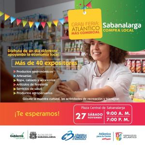 Camcomercio organiza Primera Feria Empresarial “Atlántico más comercial: Sabanalarga compra local”