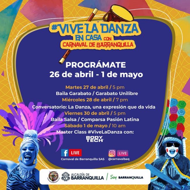 #ViveLaDanza una semana para exaltar esta expresión que da vida al Carnaval de Barranquilla
