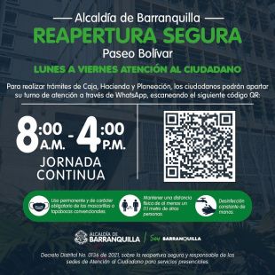 Este 2 de agosto, Alcaldía retoma atención presencial en edificio central, con agendamiento