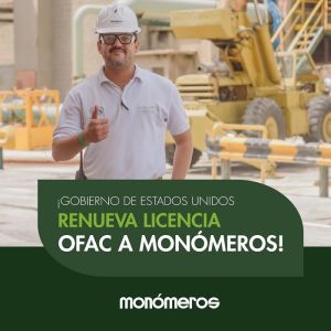 Gobierno de Estados Unidos renueva licencia OFAC a Monómeros Colombo Venezolanos S.A.