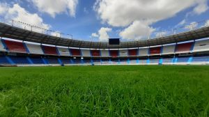 El Metropolitano se alista con nuevo ‘tapete’ para el regreso del fútbol