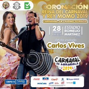 28 de febrero gran coronación de los Reyes del Carnaval 2019