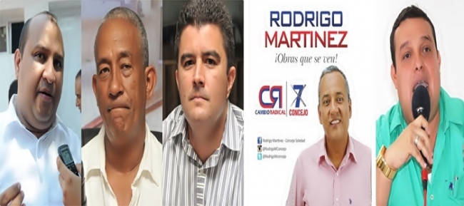 Concejales y exconcejales que la Procuraduría Provincial de Barranquilla les formuló pliego de cargos.