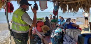 Policía Nacional realiza campañas de prevención en playas del Atlántico