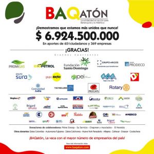 BAQATÓN, la vaca con el mayor número de empresarios en el País
