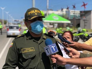 Coronel Carlos Cabrera, Subcomandante de la Policía Metropolitana de Barranquilla.