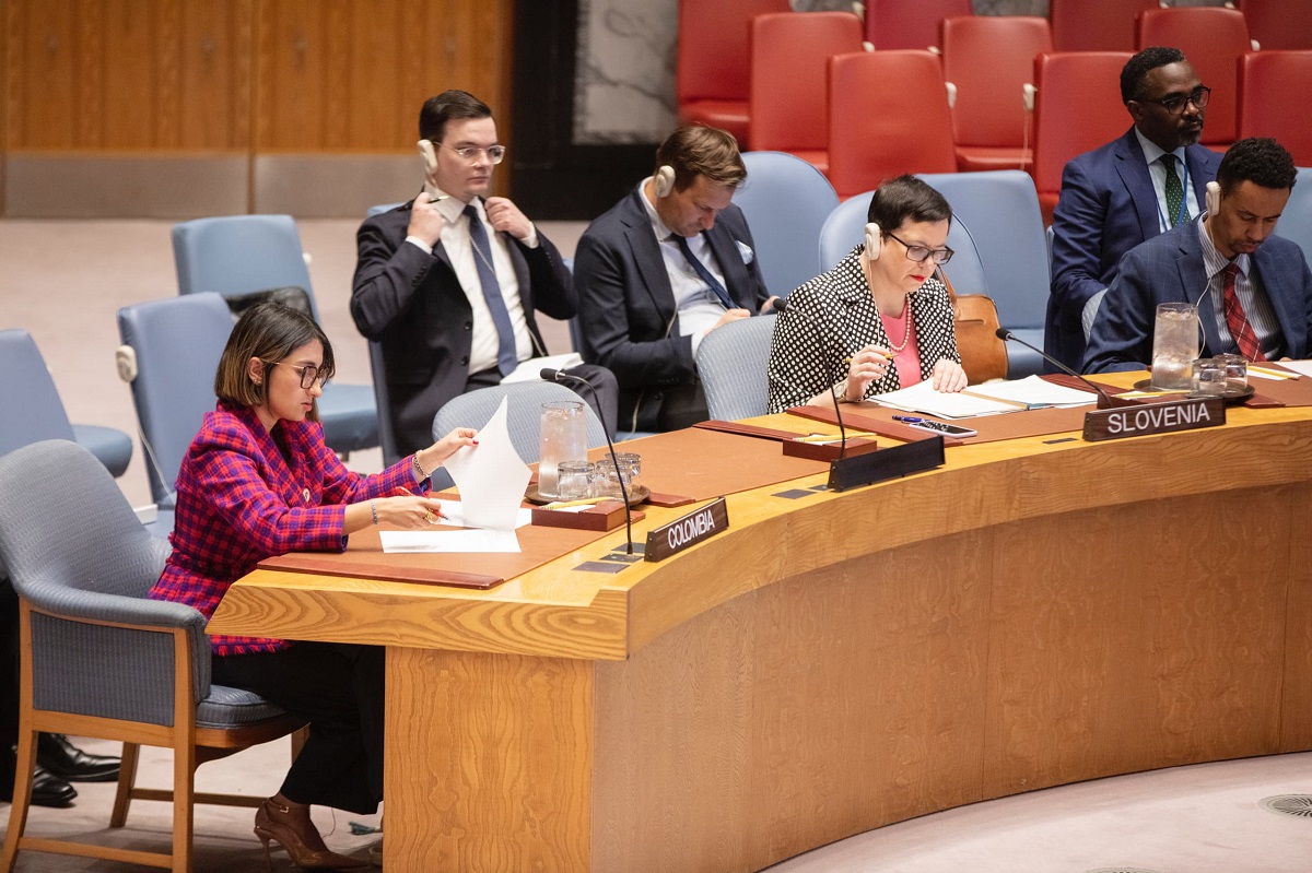 La canciller Laura Sarabia intervino en el Consejo de Seguridad de la ONU para presentar los avances y desafíos en la implementación del Acuerdo de Paz de 2016