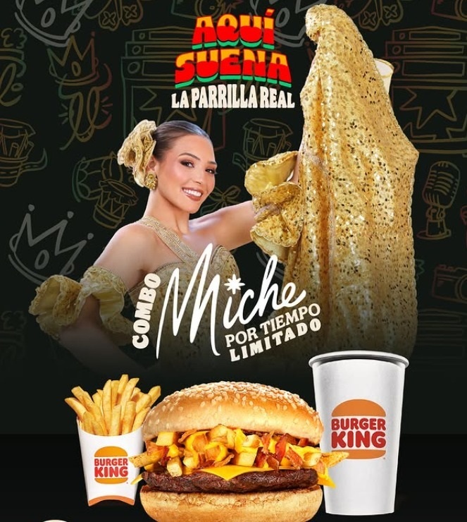 El Carnaval de Barranquilla también se sirve en combo Burger King lanza el Miche junto a su Reina