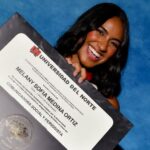 Melany Medina, durante la ceremonia de graduación