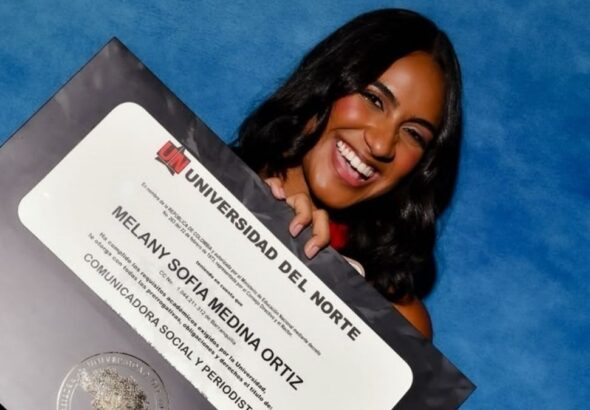 Sueño cumplido Melany Medina celebró su grado profesional