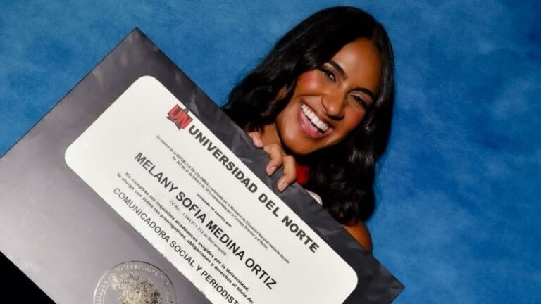Sueño cumplido Melany Medina celebró su grado profesional